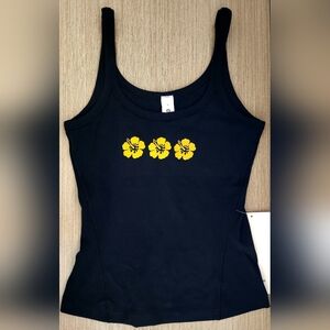 Lululemon Hawaii-Exclusive Align Scoop Waist Length Tank Black/Hibiscus Sz 2 NWT